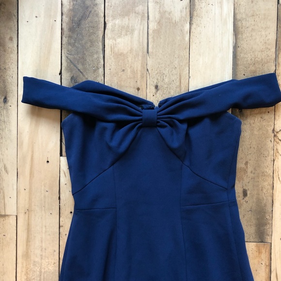 Gal Meets Glam Brides Maid Gala Gown Navy Formal - Picture 4 of 6